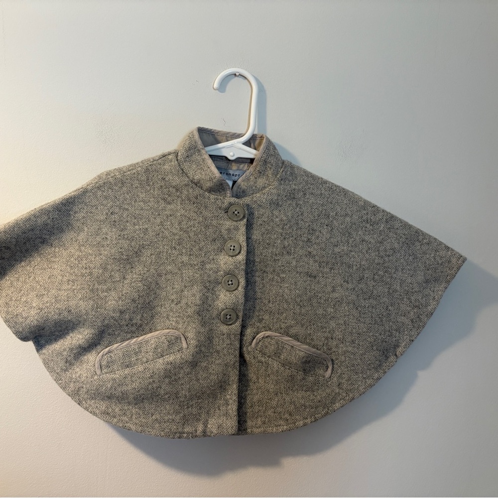 Gray Kids Cape Coat